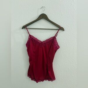 Victoria's Secret Vintage Burgundy Lace Cami